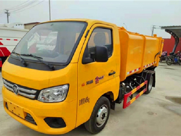 福田國(guó)六3方自裝卸（掛桶）式垃圾車(chē)
